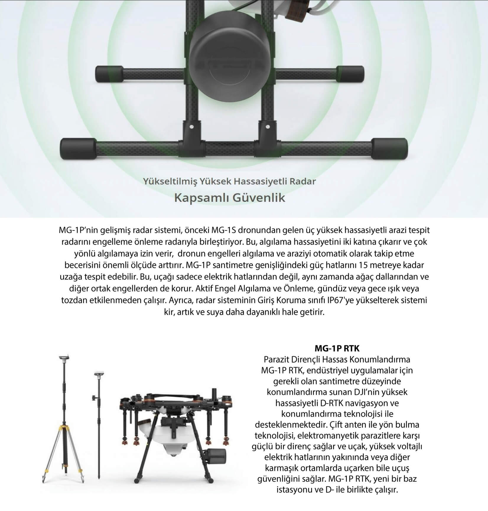 DJI Agras MG1-P Zirai İlaçlama Dronu