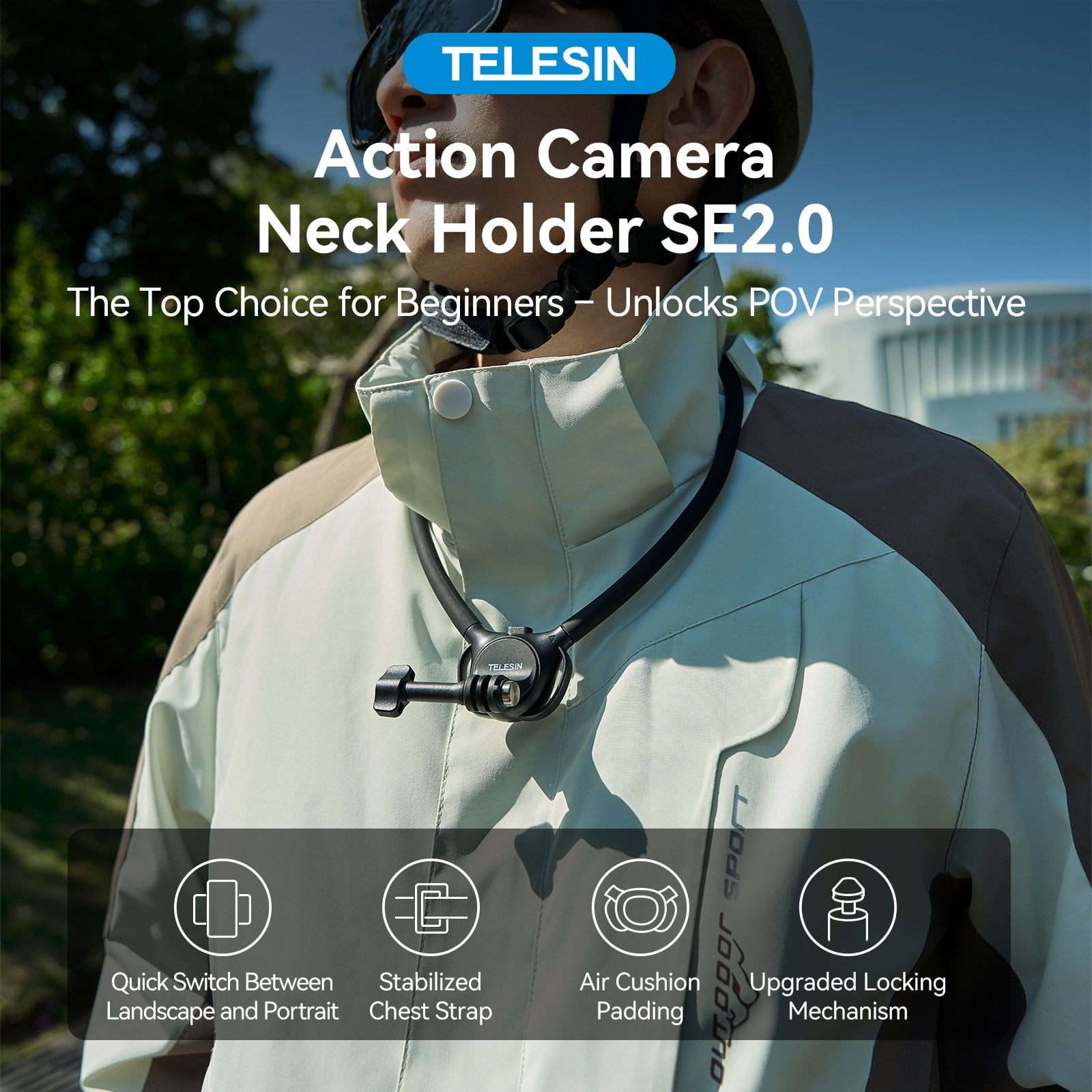 TELESIN Action Camera Neck Holder SE2.0 