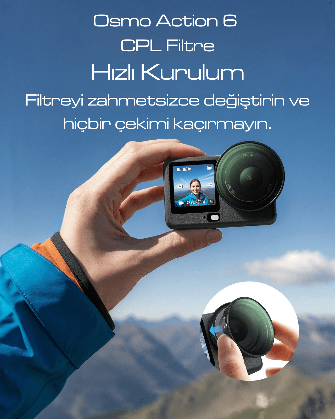 Osmo Action 6 için CPL Filtre