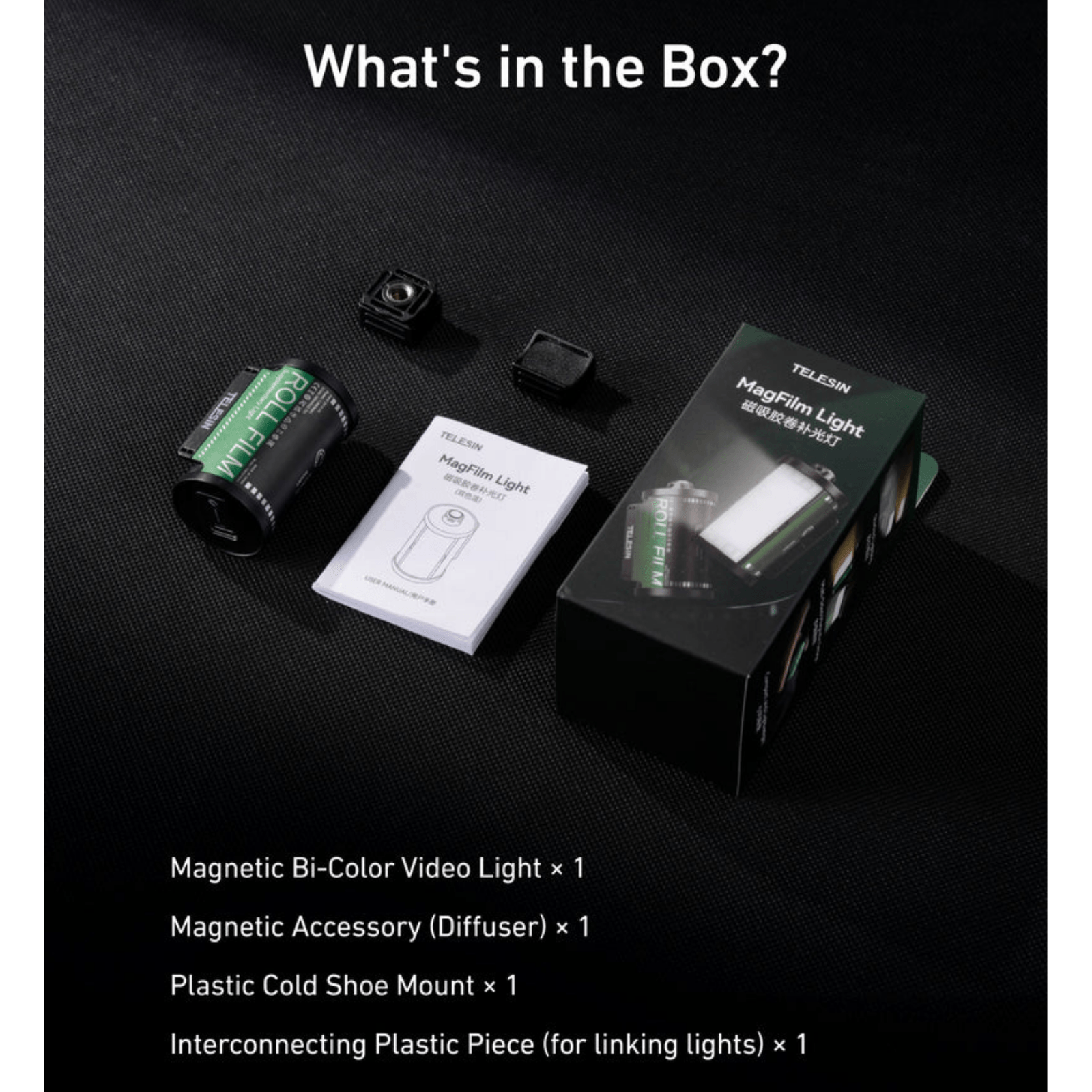 TELESIN MagFilm Bi-Color Fill Light (Vintage Light)