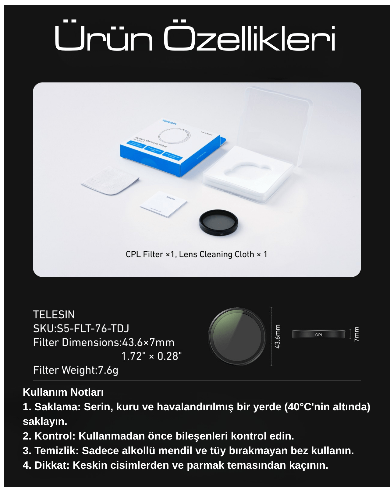 Osmo Action 6 için CPL Filtre (3)