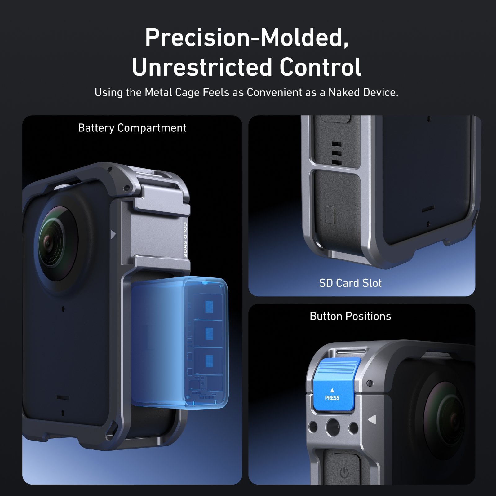 TELESIN Osmo 360 Metal Cage