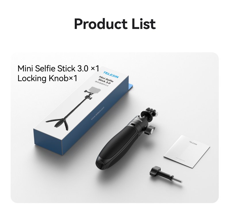 TELESIN Mini Seflie Stick