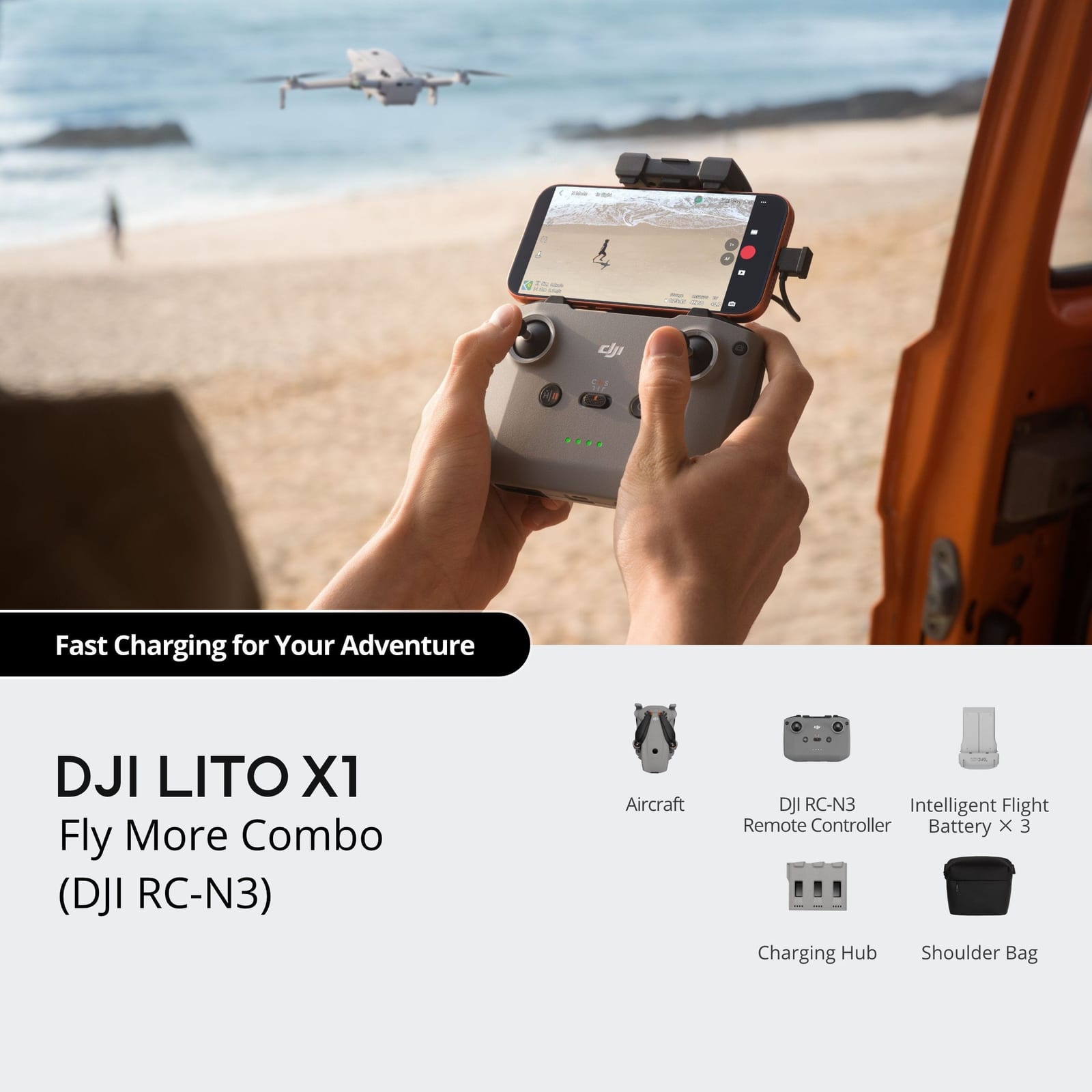 DJI Lito X1 Fly More Combo (RC-N3) - Kutu İçeriği 